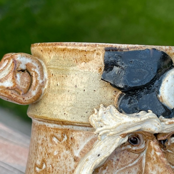 John Coiner Art Pottery Stoneware 3D Wizard Face Mug Coffee Cup 80s Vintage VTG - Picture 12 of 13